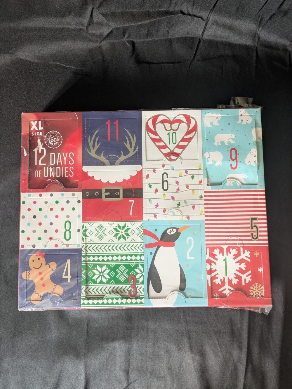 12 Days Of Undies Advent Calendar Extra Large Brand New Unopened